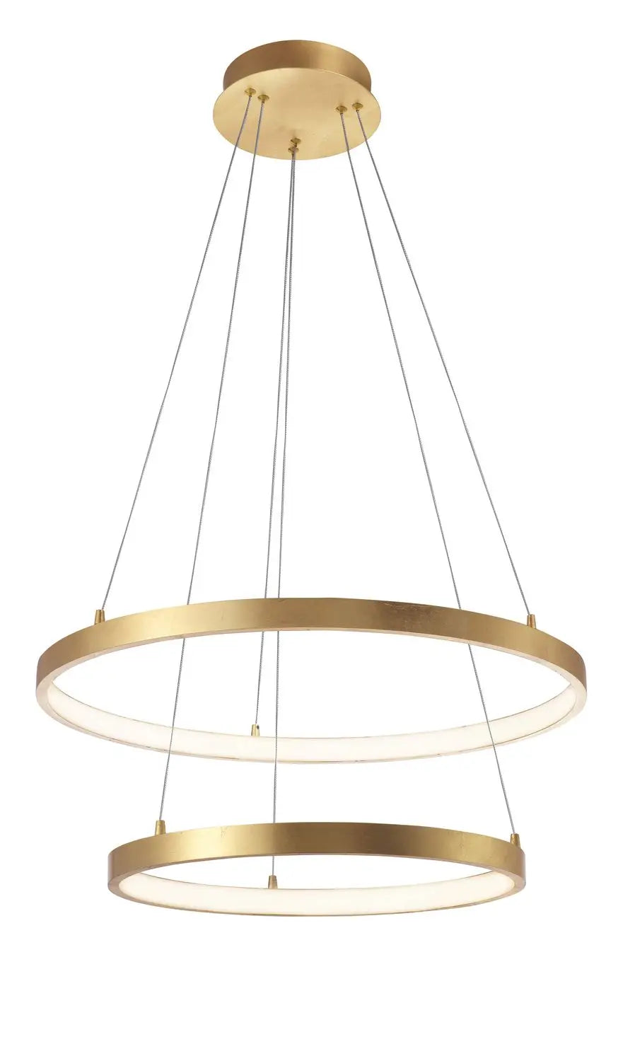 [neuwertig] B-ware Nova Luce Pendelleuchte Hängeleuchte Leon Led Blattgold Warmweiß Ø 60 Cm 67 W