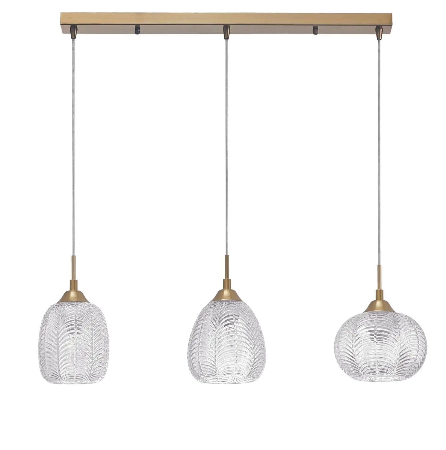 [neuwertig] B-ware Nova Luce Pendelleuchte Hängeleuchte Vario Gold E27 Led 3 Fach Dimmbar Lampe