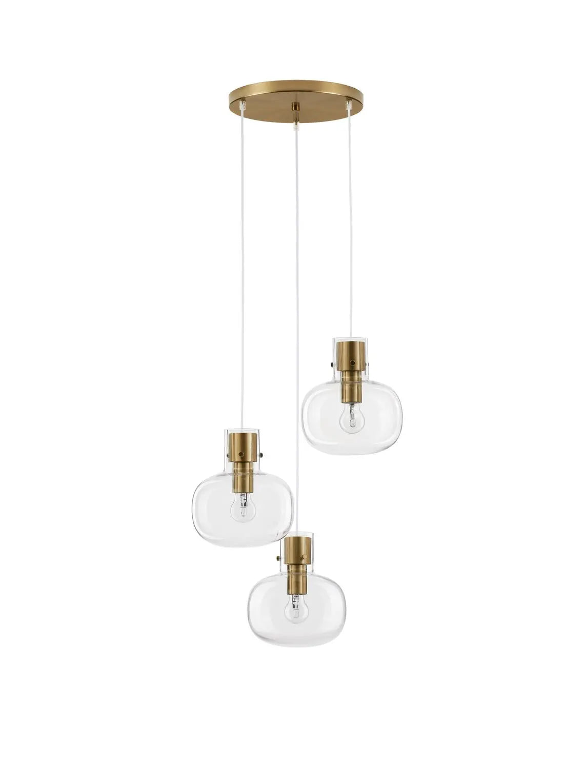 [neuwertig] B-ware Nova Luce Pendelleuchte Hängeleuchte Cinzia Gold E27 Led 3fach Dimmbar Lampe
