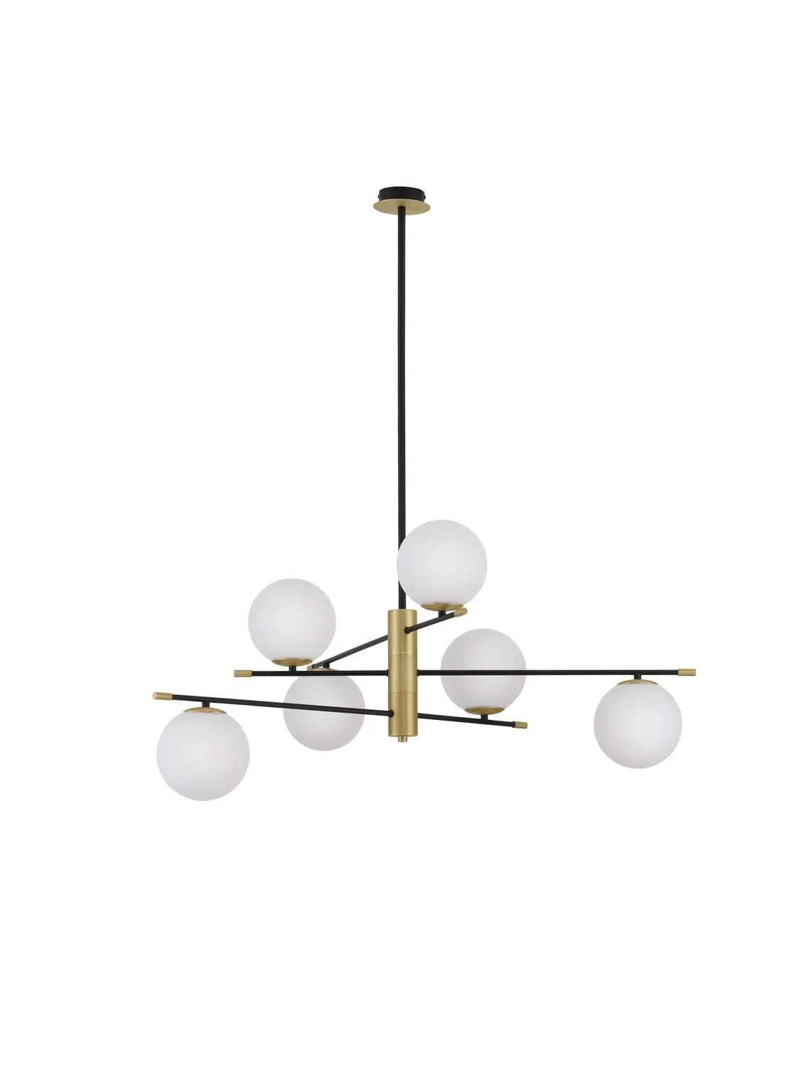[gebraucht] B-ware Nova Luce Pendelleuchte Hängeleuchte Git G9 Led Gold Dimmbar 6 Flammig 120x100cm