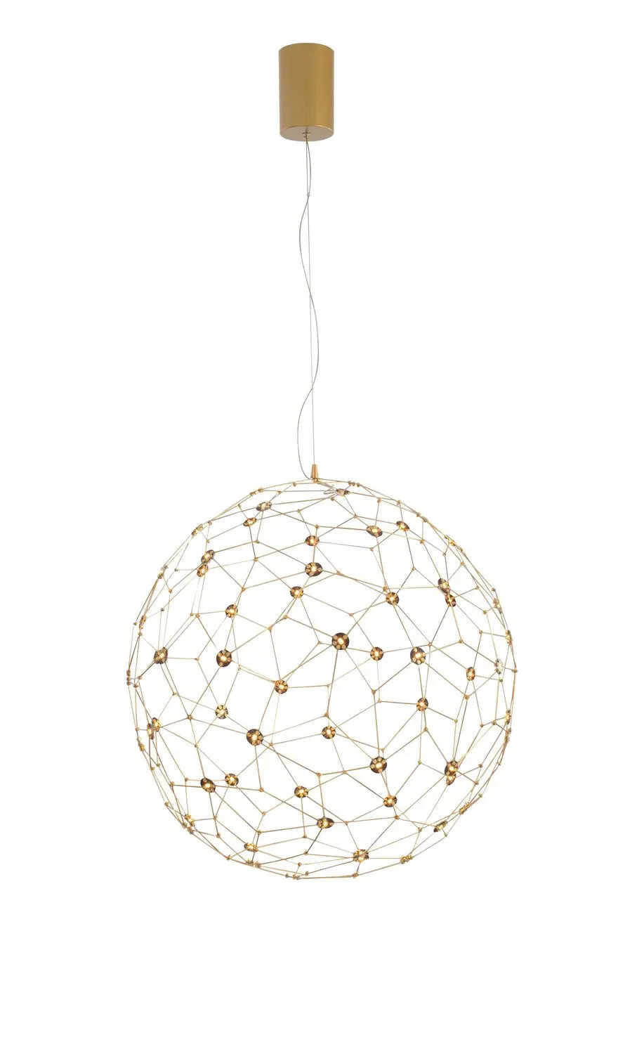 [neuwertig] B-ware Nova Luce Pendelleuchte Hängeleuchte Led Sole Gold Warmweiß Metall 60 Cm 21,6 W