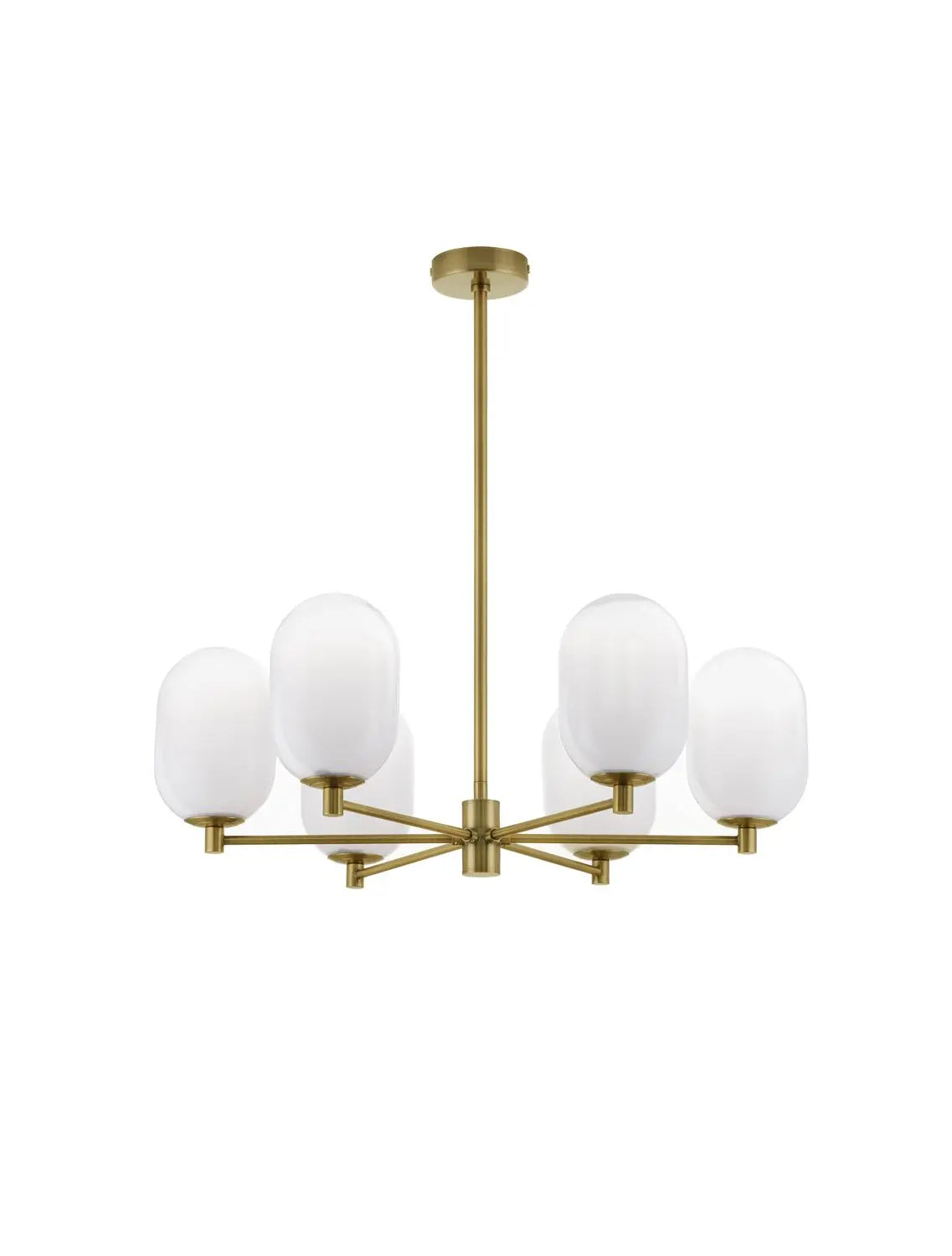 [neuwertig] B-ware Nova Luce Pendelleuchte Hängeleuchte Balor G9 Led 6 Fach Gold Dimmbar Ø 65 Cm