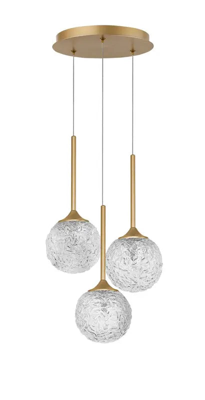 [neuwertig] B-ware Nova Luce Pendelleuchte Hängeleuchte Mirano Gold G9 Led Dimmbar 3 Flammig Lampe