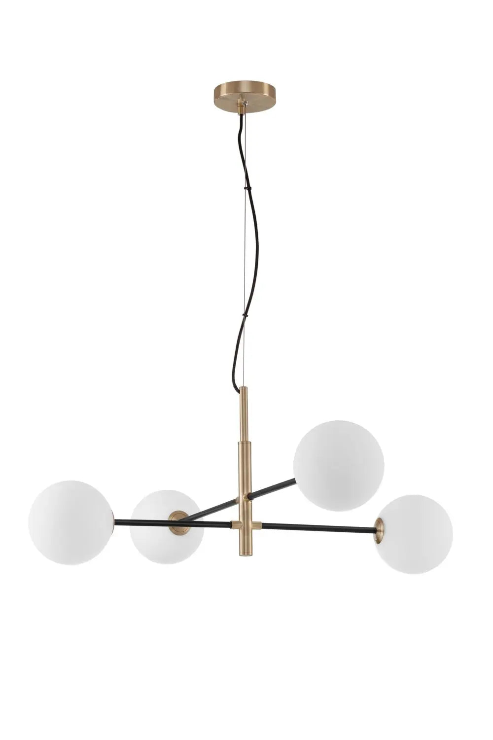 [neuwertig] B-ware Nova Luce Pendelleuchte Hängeleuchte Vitra G9 Led 4fach Gold Dimmbar Glas Metall