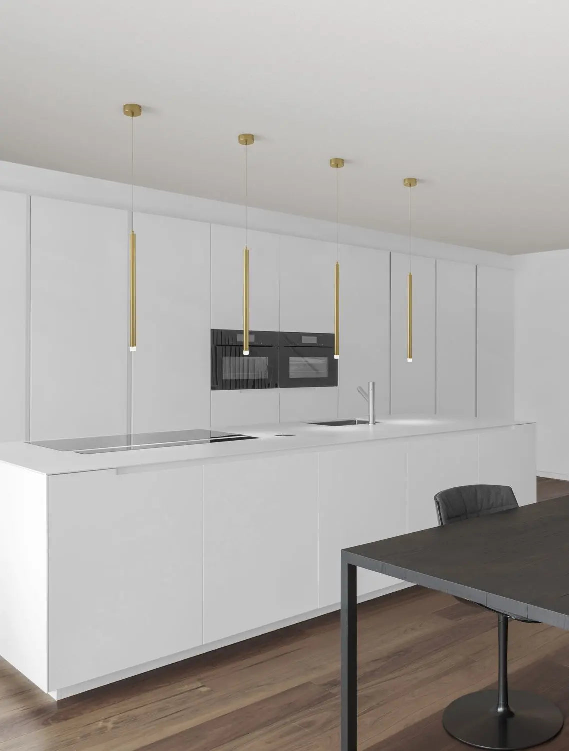 [neuwertig] B-ware Nova Luce Pendelleuchte Hängeleuchte Trimle Led Gold Warmweiß Lampe 1 Flammig