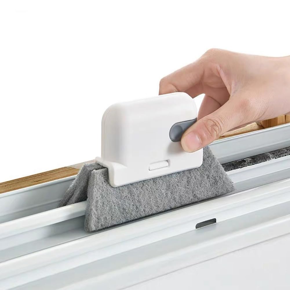 Mehrzweck-reinigungsbürste Für Türen Und Fenster In Küche, Bad Und Wohnzimmer, Ideal Für Kleine Flächen Und Rahmen, Kein Stromanschluss Erforderlich, Aus Robustem Kunststoff, Grau