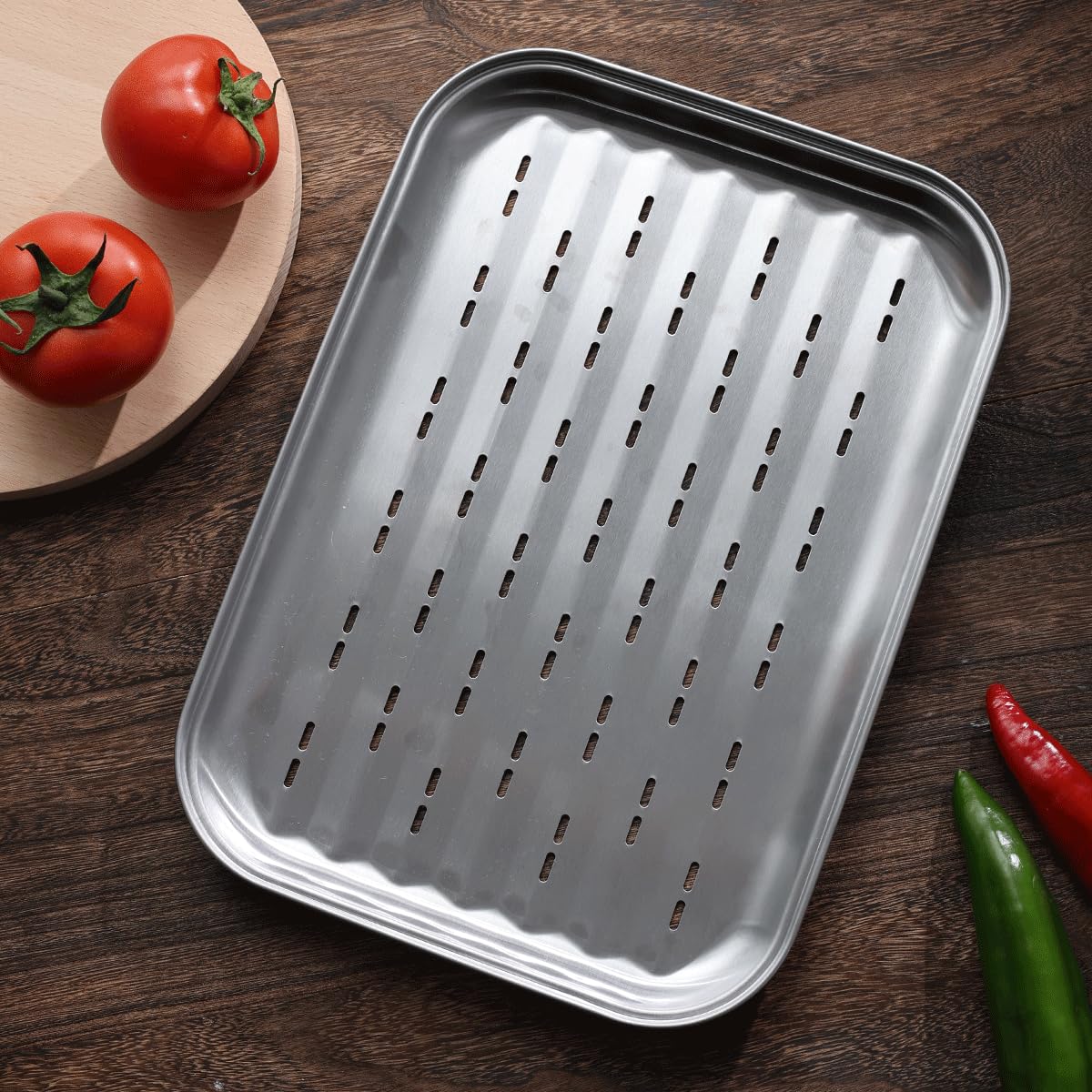 Edelstahl-drahtgitterschalen Oder Grillpfannen, Alle Mit Den Maßen 13,6 X 9,65 Zoll Spülmaschinenfest.