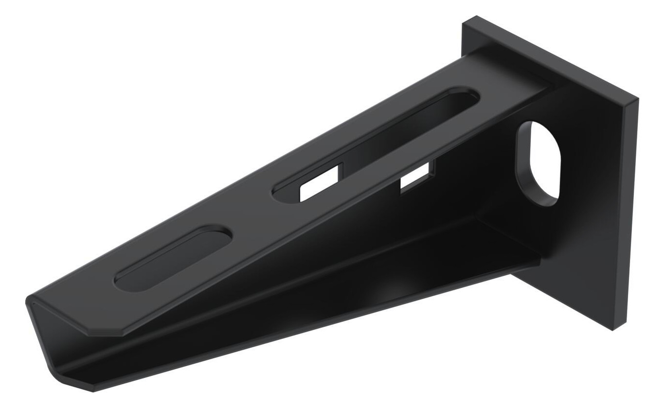 Obo Bettermann Wand- Und Stielausleger Mit Angeschweißter Kopfplatte B110mm Stahl Pes135 - Polyester Tiefschwarz..., 6420681