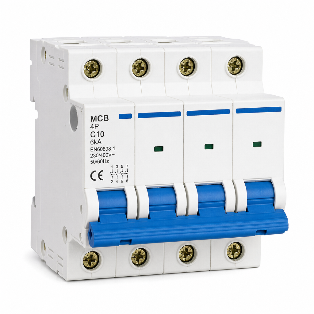 Leitungsschutzschalter Mcb 4p 10a Charakteristik C 6ka En60898-1 230-400v