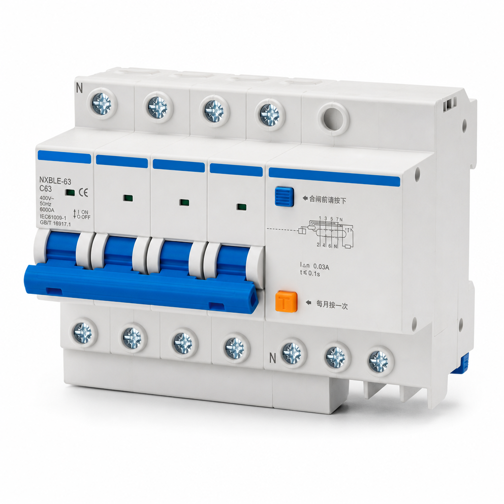 Fi/ls-schalter 4p 6a C-charakteristik 6ka 230-400v