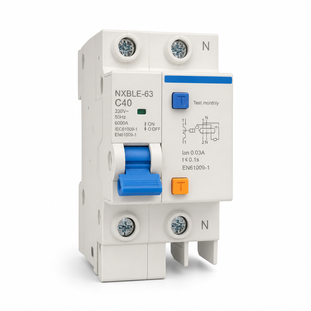 Fi/ls-schalter Rcbo 1p+n 40a Charakteristik C 6ka En61009