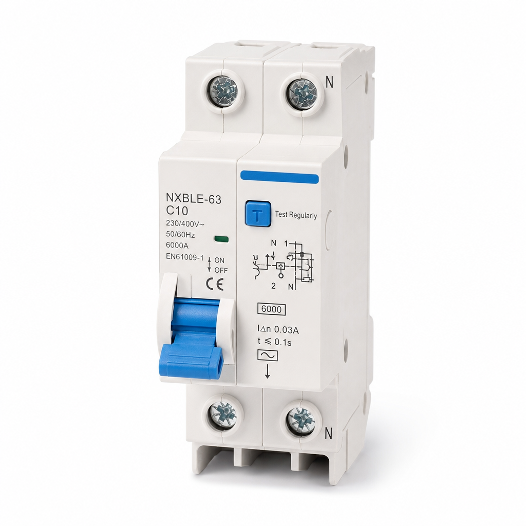 Fi/ls-schalter 1p+n 10a Charakteristik C 6ka En61009