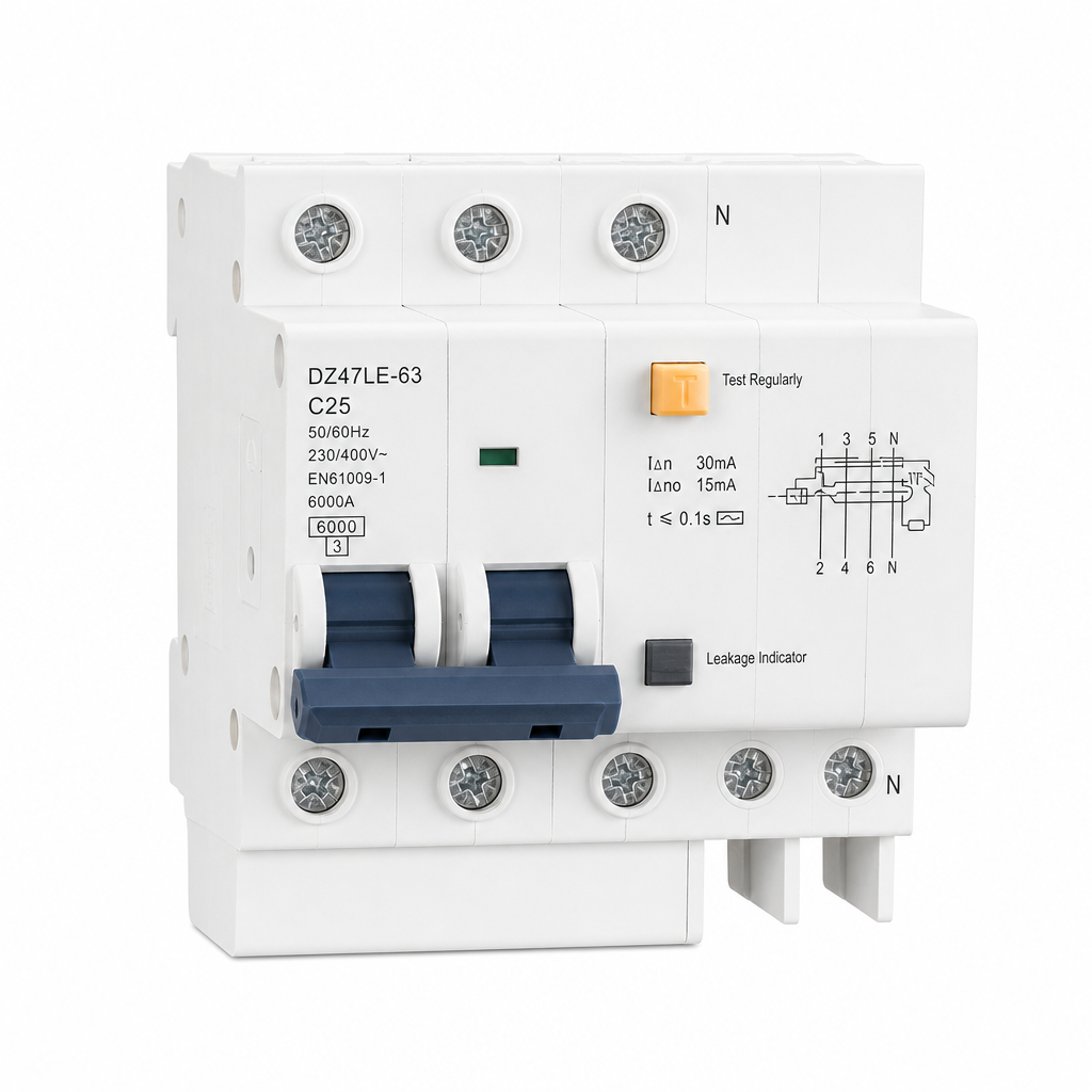 Fi/ls-schalter 3p 25a C 6ka Ac230-400v En61009