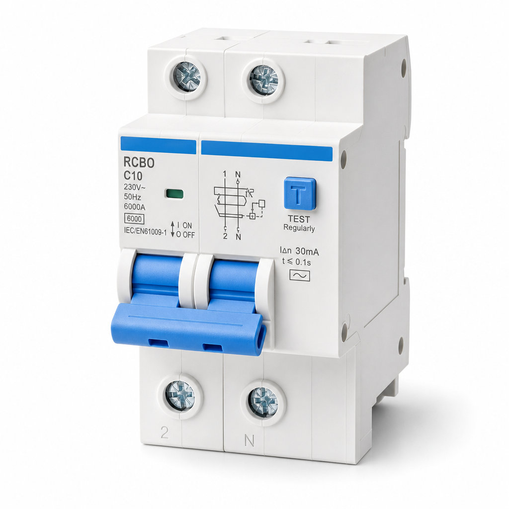 Fi/ls-schalter Rcbo 2p 10a C-charakteristik 6ka En61009