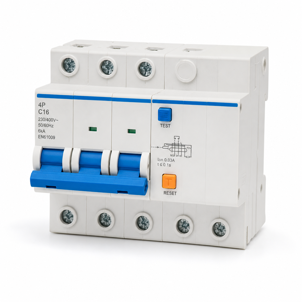 Fi/ls-schalter 4p 16a C-charakteristik 6ka 230-400v