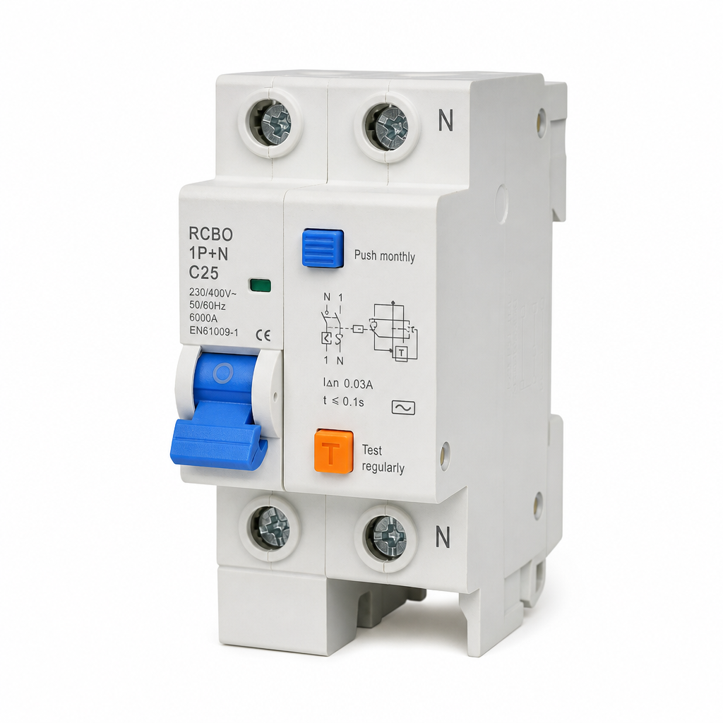 Fi/ls-schalter Rcbo 1p+n C25a 6ka En61009