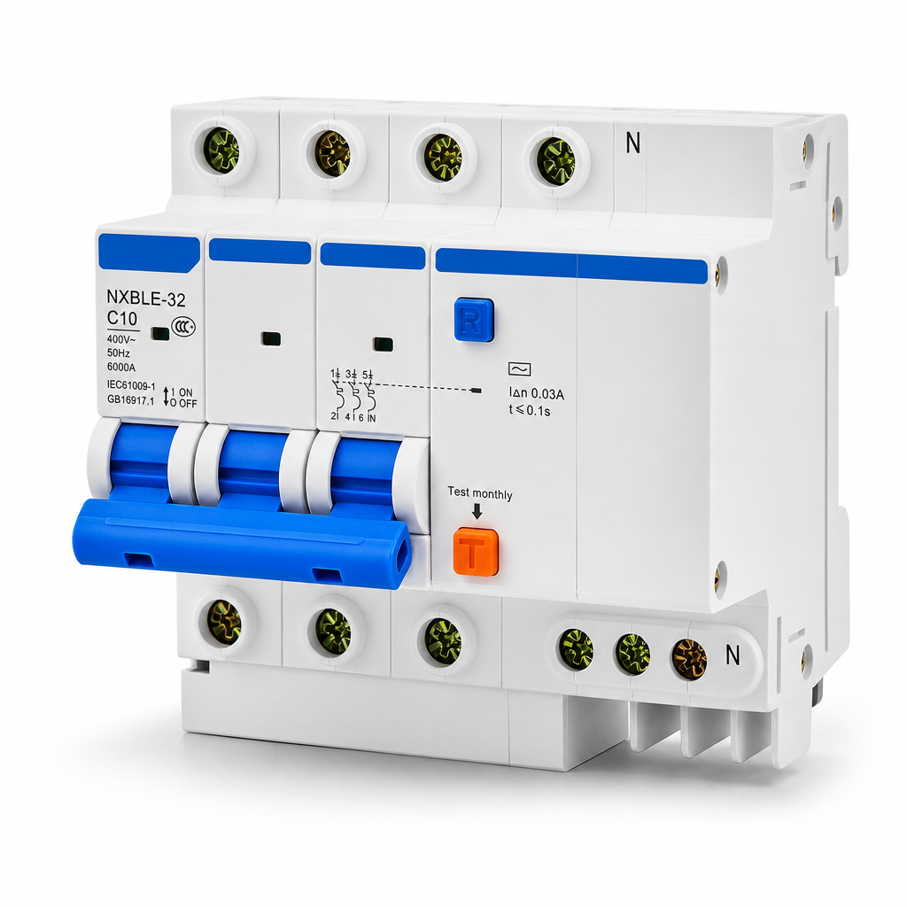 Fi/ls-schalter 3p+n 10a Charakteristik C 6ka En61009