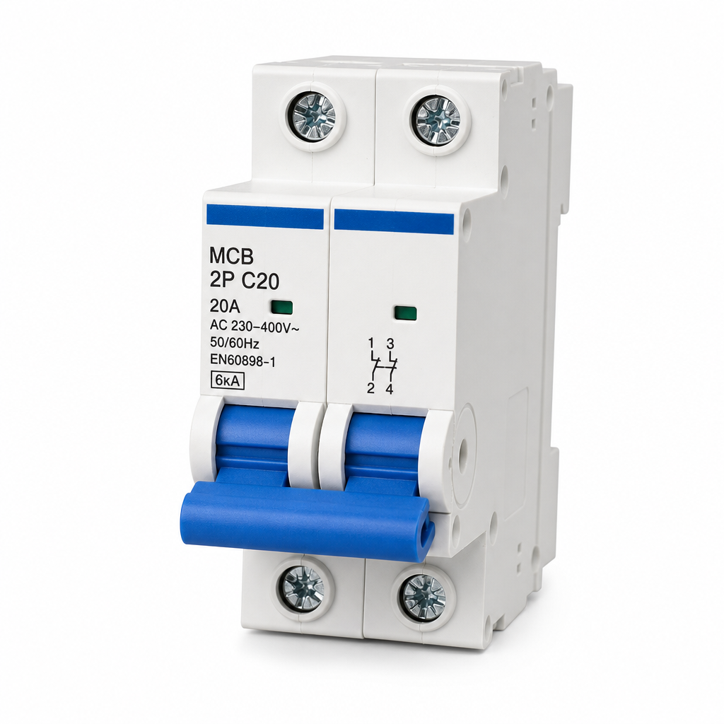 Leitungsschutzschalter 2p 20a C-charakteristik 6ka 230-400v