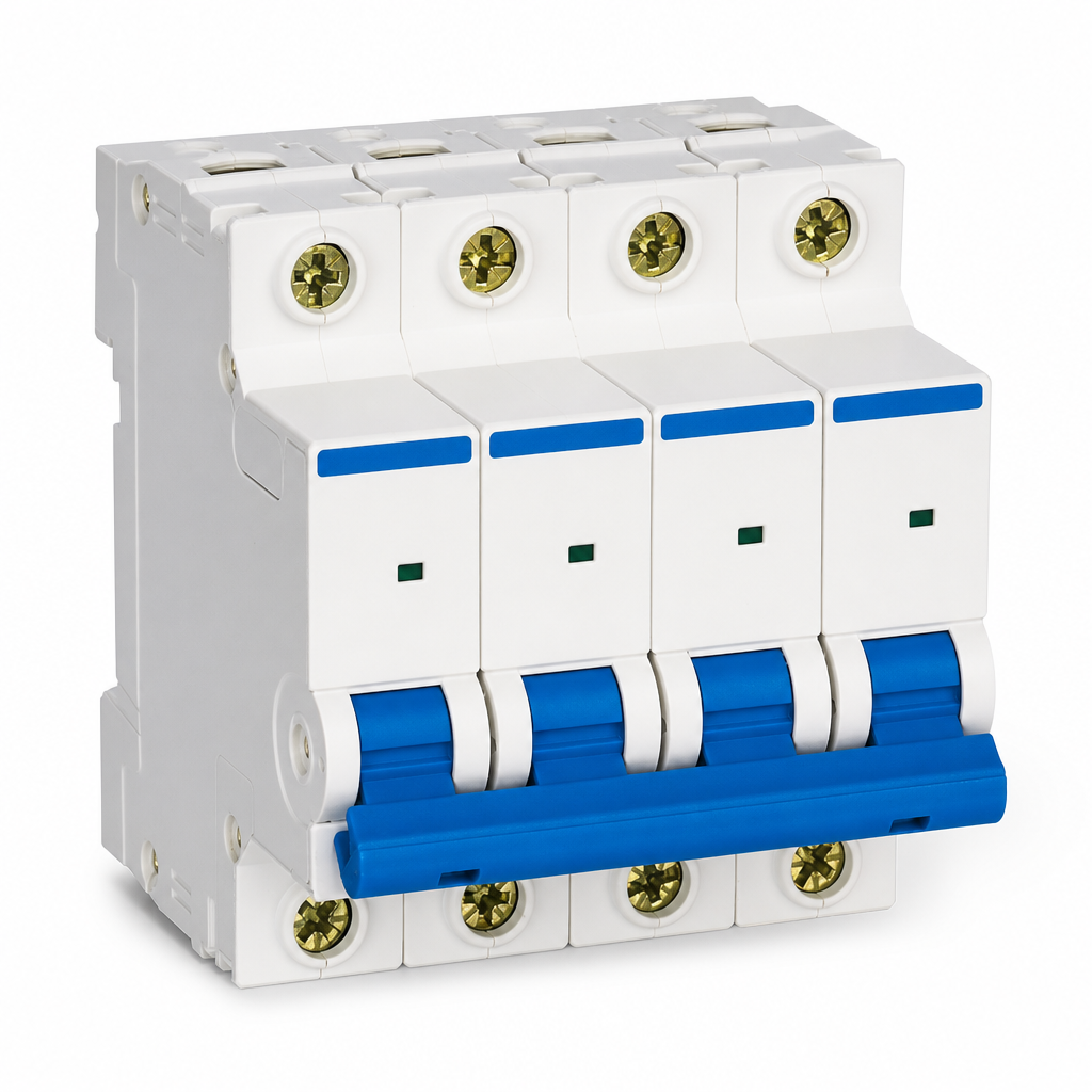 Miniatur-leitungsschutzschalter 4p 63a Charakteristik C 6ka Ac230-400v En60898-1