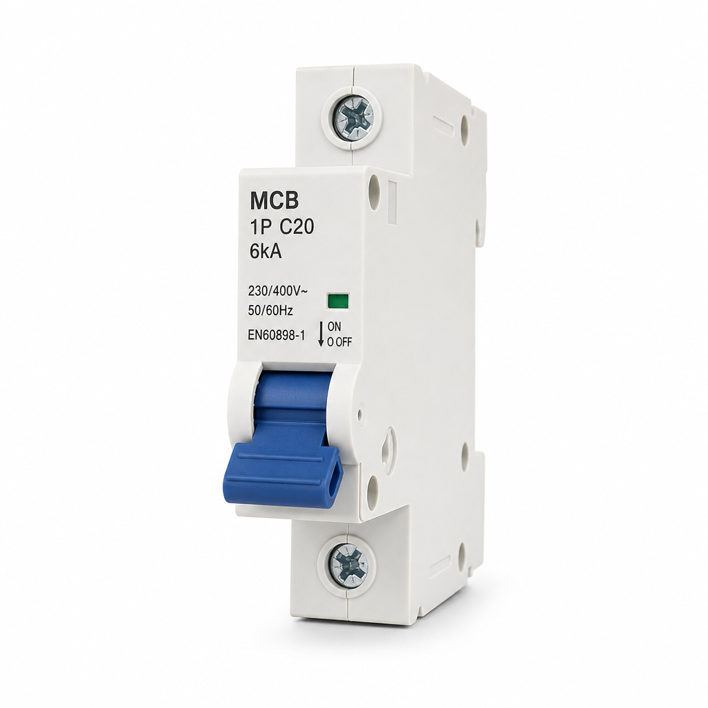 Modularer Leitungsschutzschalter Mcb 1p 20a C-charakteristik 6ka 230-400v