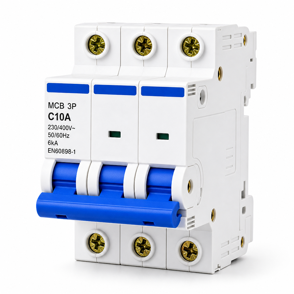 Leitungsschutzschalter 3p 10a Charakteristik C 6ka 230-400v Ohne Fi-schalter