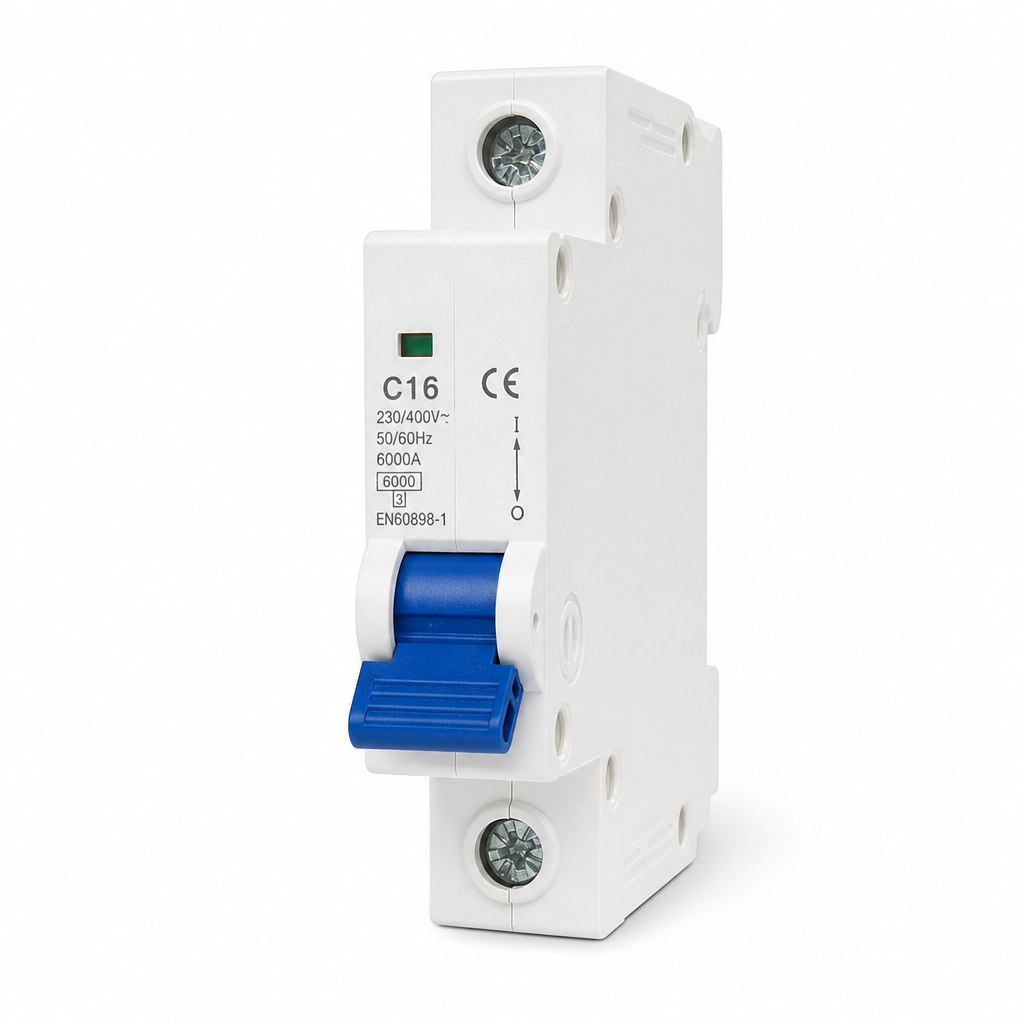 Mini-leitungsschutzschalter 1p 16a Charakteristik C 6ka Ac230-400v En60898-1