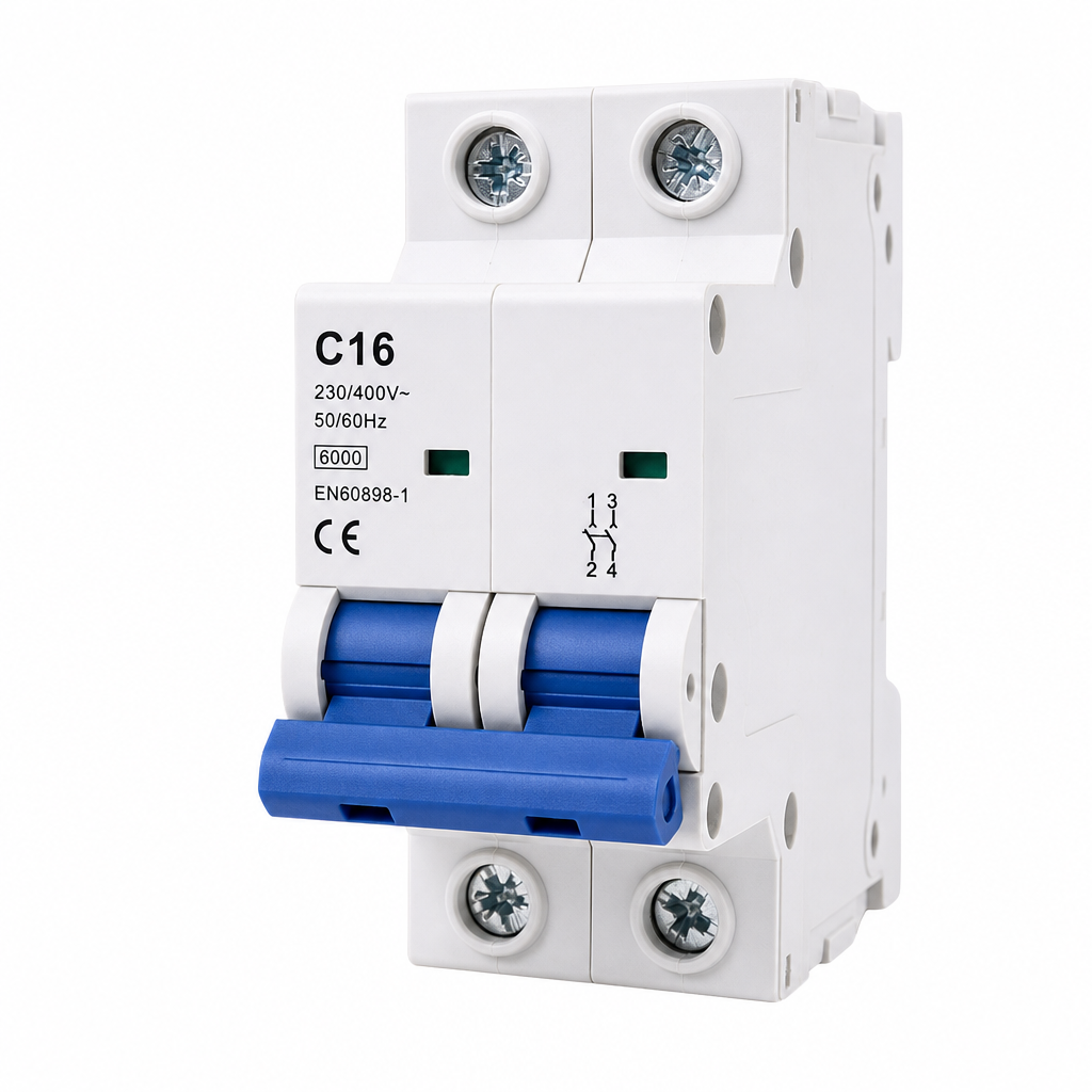 Leitungsschutzschalter 2p 16a Charakteristik C 6ka 230-400v Ohne Fi-schalter