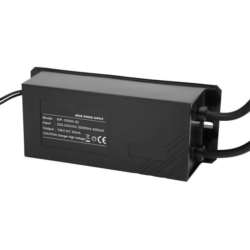 10 Kv 30 Ma Neon-elektroniktransformator – Überlastschutz – Geringe Elektromagnetische Störungen – Kabellänge 4–10 M – Np-10000-30
