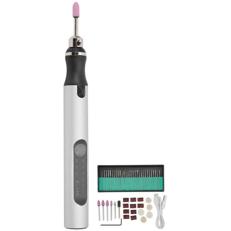 Vibro Gravierwerkzeug, Elektrischer Mini-mikrograviererstift, 10-w-mikrograviererstift Für Keramik Und Metall (silber)
