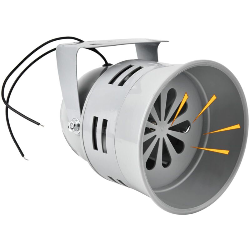 40-w-elektromotoralarm, Hochleistungs-luftschutzsirene, 120-db-brandschutz-metallhorn Für Transportfahrzeuge, Auto-sirene (12 V Dc)