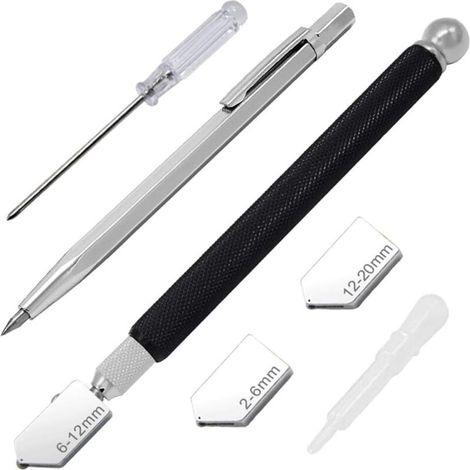 Professioneller Glasschneider, Manueller Glasschneider, Diamant-glasschneider, Glasschneider, Glasschneider Für 2–20 Mm, Selbstölender Glasschneider Mit Griff Aus Wolframlegierung