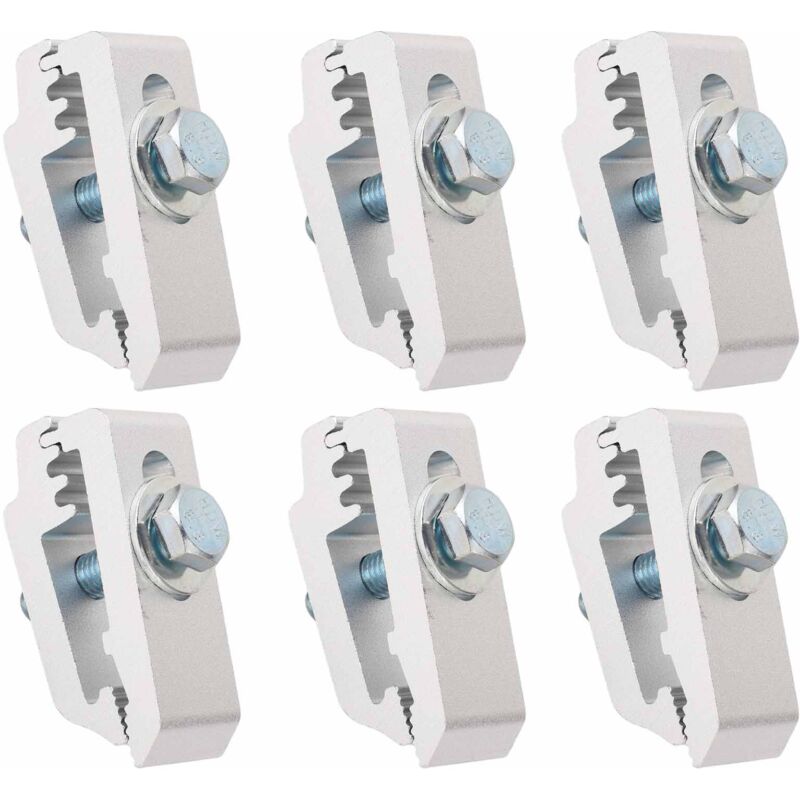 Befestigungsclips, 6 Stück 1112514 Flache Aluminium-ladeflächenabdeckungs-befestigungsclips Für Die Meisten Ladeflächen (silber)