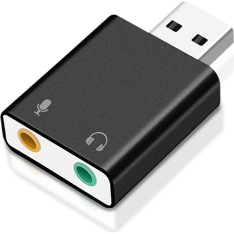 Externe Usb-soundkarte Mit 3,5-mm-audioanschlussadapter Für Pc, Ps4, Ps5, Laptop, Kompatibel Mit Windows Und Mac, Hochauflösende Klangqualität