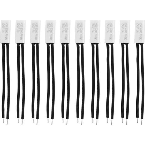 Ulisem 10pcs Ksd9700 Normalerweise Offener Temperaturreglerschalter Thermoschutzsonde Detektor Kunststoff Ksd9700 Temperaturreglermodul Schalter (45℃)
