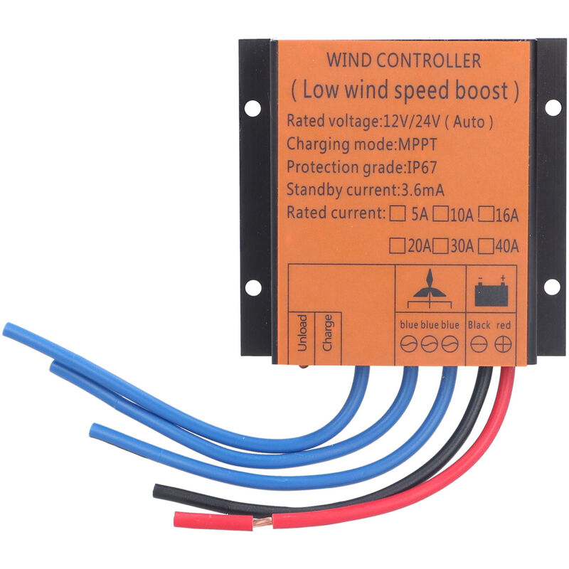 Niedervolt-windturbinenregler Mit Led-beleuchtung: Effizientes Laden Der Batterie, Mehrfacher Schutz (40 A)