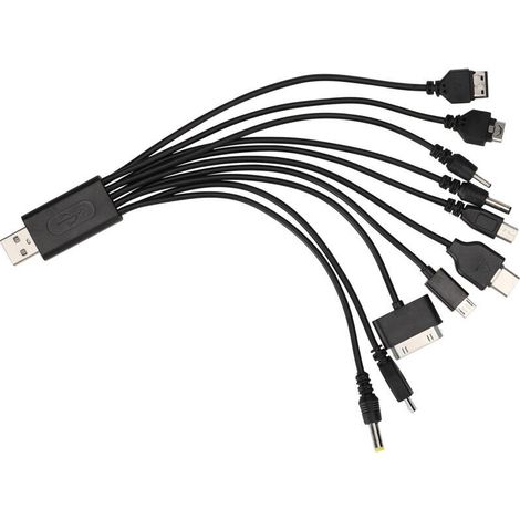Universelles 10-in-1-usb-kabel, Mehrfachladekabel, Kompatibel Mit Vielen Mobiltelefonen, Kopfhörern Und Lautsprechern.