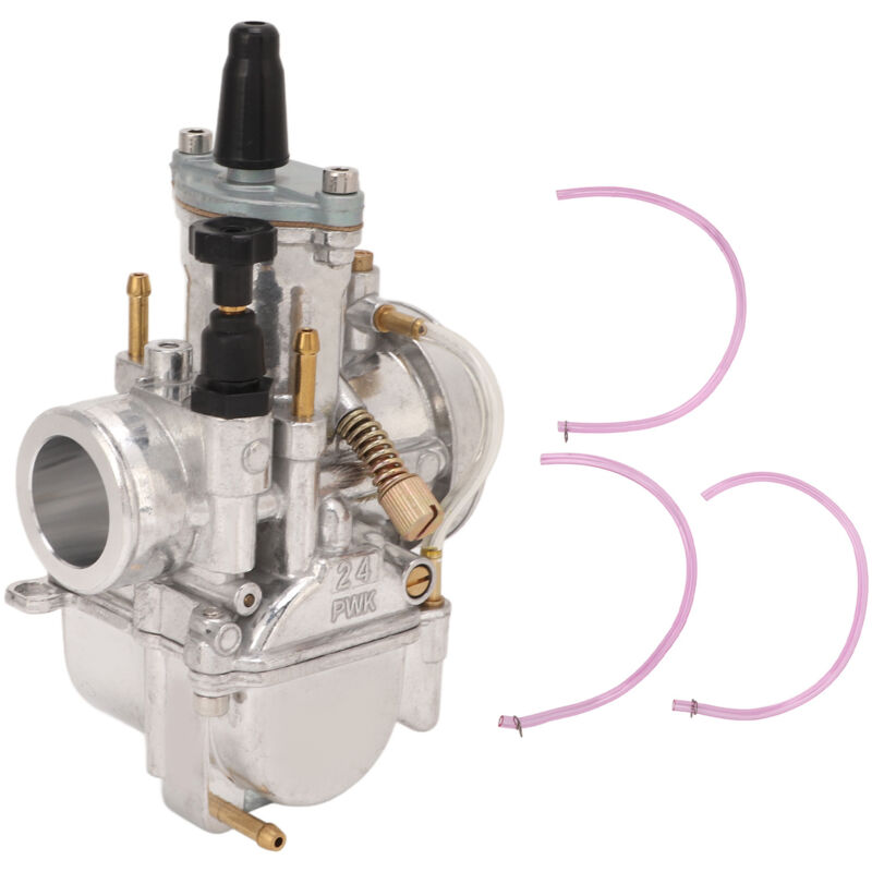 24-mm-vergaser-baugruppe, Metallvergaser, Universell Für 50-cm³- Und 110-cm³-atvs, Quads, Motorräder, Silber
