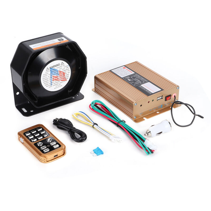 Autowarnalarm, 12-v-autowarnalarm Mit 18 Tönen, Drahtloser Sirene, Freisprecheinrichtung Und 2 Led-leuchten