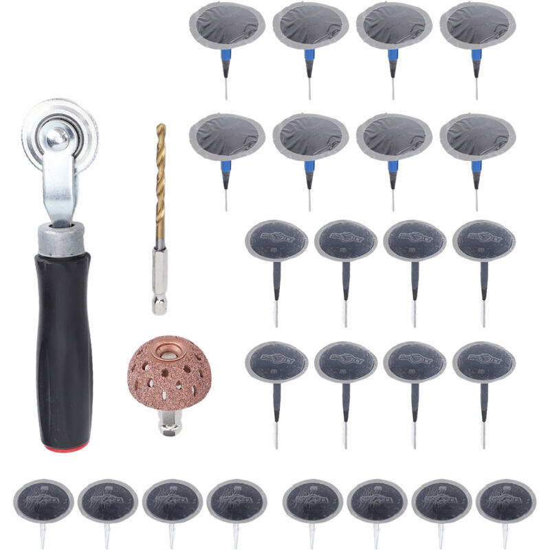 Tire Repairpatz - Mushroom - Stopfen-set, Leckschutz, Langlebige Reifenreparatur-werkzeuge, 4-mm-hartmetall-bits, Fahrradpolierwerkzeug Für Autos, Lkws, Fahrräder, Roller