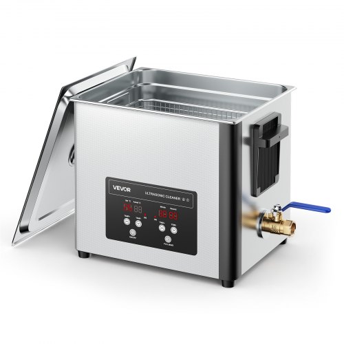 10 L Ultraschallreiniger, Professionelle Ultraschallreinigungsmaschine Mit Reinigungskorb & Digitalanzeige, 180 W Edelstahl 40 Khz Industrielle Reinigungsmaschine Für Teile Vergaser Instrumente