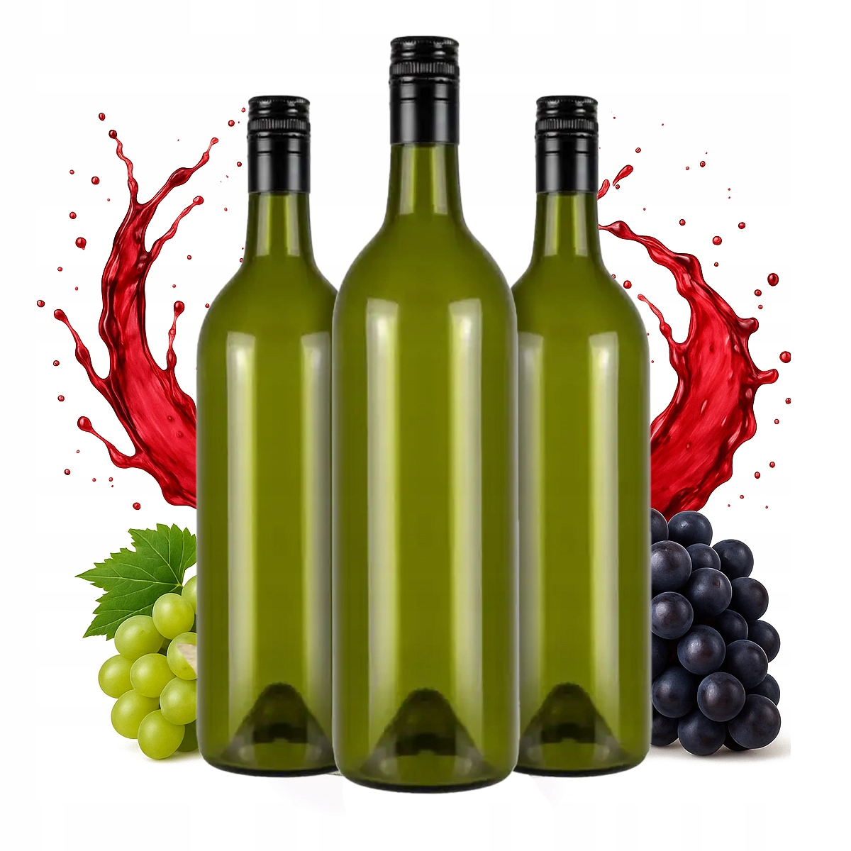 10x Glasflasche Olive Für Wein 750ml Mit Schraubverschluss Für Weinalkohol-tinkturen