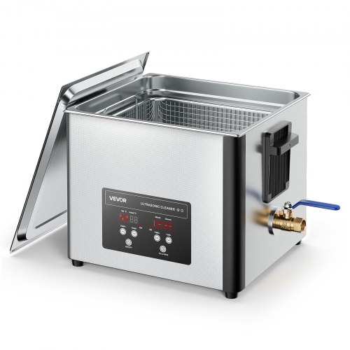 15 L Ultraschallreiniger, Professionelle Ultraschallreinigungsmaschine Mit Reinigungskorb & Digitalanzeige, 240 W Edelstahl 40 Khz Industrielle Reinigungsmaschine Für Teile Vergaser Instrumente