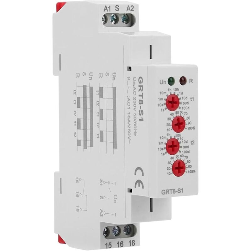 220-v-zeitverzögerungsrelais Grt8-s1 – Ac230-v-multifunktionsrelais Mit Asymmetrischer Zykluszeit Für Beleuchtung Und Industrielle Steuerung