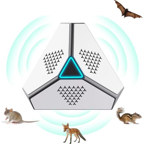 Ultraschall-rattenabwehrgerät, Ultraschall-mäuseabwehrgerät, 360°-abwehrgerät Mit Led-licht, Ultraschall-abwehrmittel Gegen Mäuse, Nagetiere, Ratten, Spinnen, Milben Und Ameisen