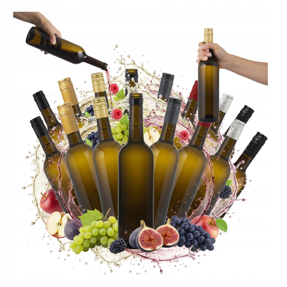 35 Glasflaschen Olivenöl Für Wein, 750 Ml, Mit Schraubverschluss (0,75 L)