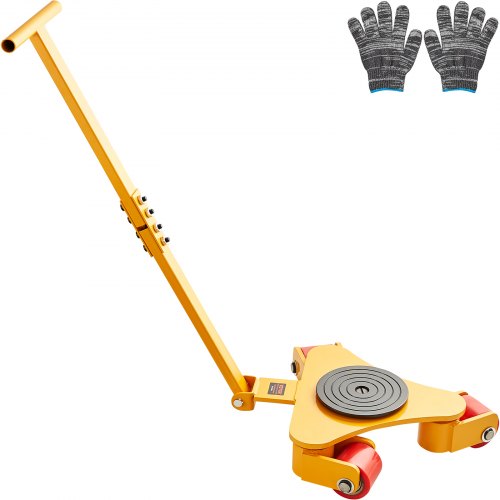 3t Transportfahrwerk Mit Griff 425x335x116mm Transportrollen Aus Kohlenstoffstahl Industrieroller Mit 3x 360° Pu-räder Roller Ф165x10mm Drehplatte Möbeltransporthilfe Transportroller
