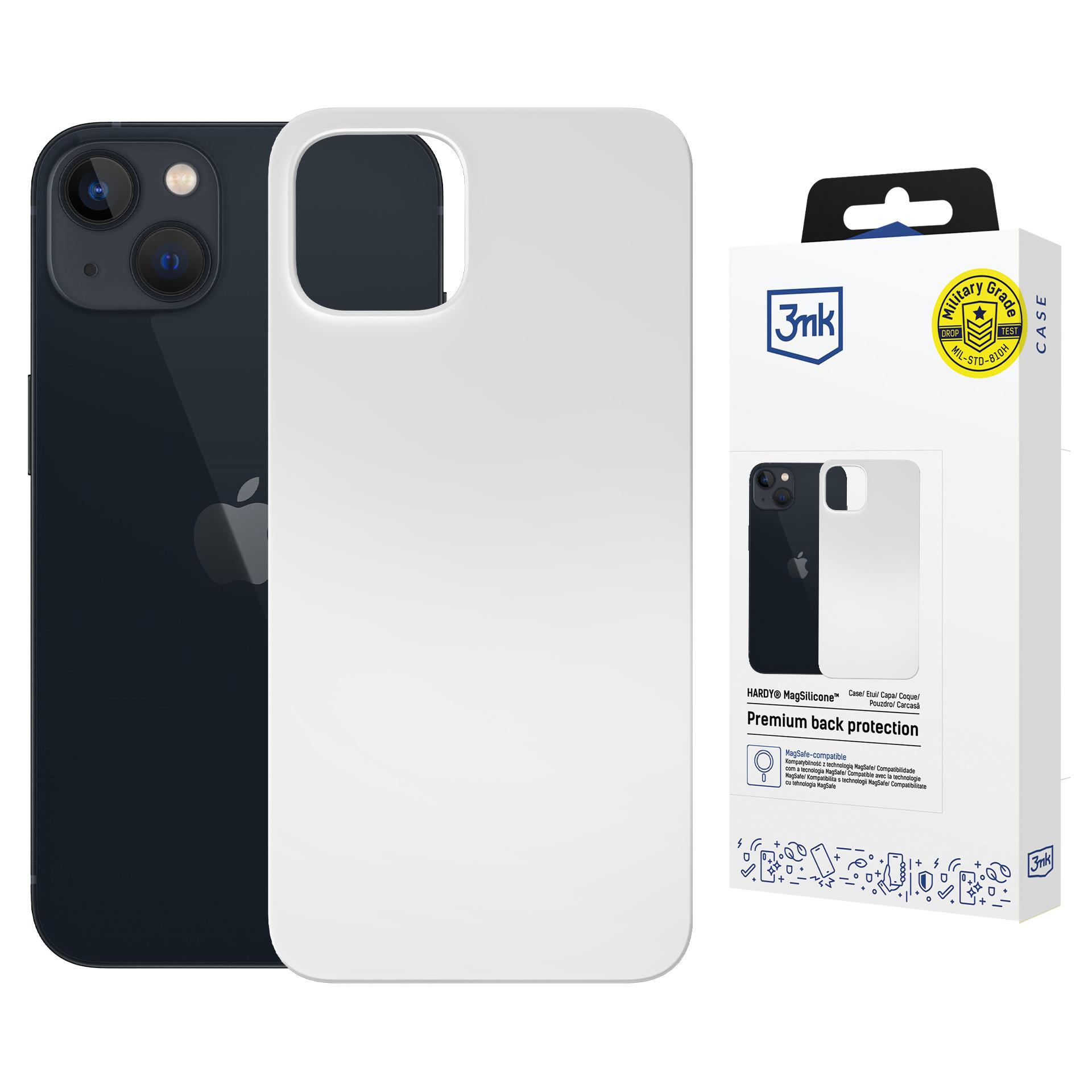 Apple Iphone 15 Plus – 3mk Hardy Magsilicone Silber-weiß