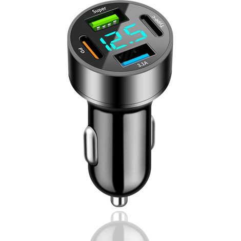 4-port Usb-c Kfz-ladeadapter, Usb-c Kfz-ladegerät, 4 Anschlüsse [pd+qc3.0+typ-c] Schnellladung, Universal Für Android-tablets