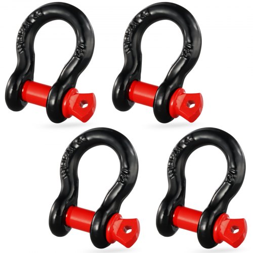 4er-pack 12,7 Mm D-ring-schäkel Mit 15,875 Mm Schraubstift, 8000,0kg Bruchfestigkeit