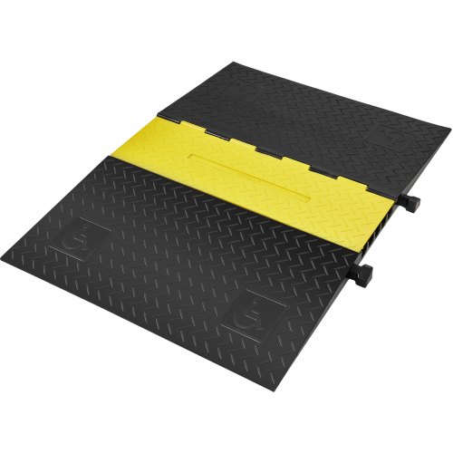 5-kanal-kabelschutzrampe Kabelbrücke Aus Gummi Schlauchbrücke 114,5 X 80 X 5 Cm Überfahrschutz 10000 Kg (pro Achse) Tragfähigkeit Kabel Rampe Anti-rutsch-design Ideal Für Parkplätze